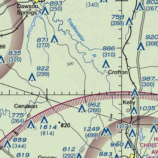 FAA VFR chart of Camp Creek, KY