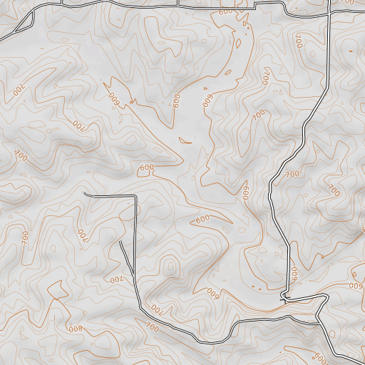 OpenTopoMap map of Elm Spring Branch, AR