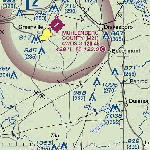 FAA VFR chart of Carters Creek, KY