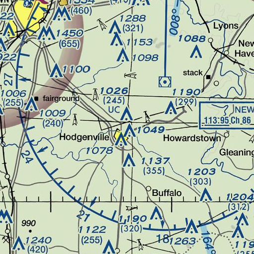 FAA VFR chart of Castleman Creek, KY