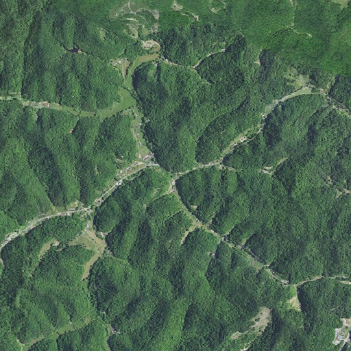 Aerial imagery of Caudill Branch, KY