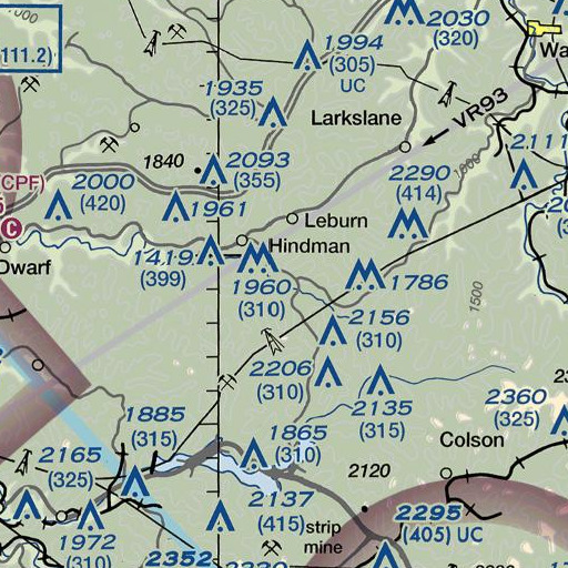 FAA VFR chart of Cave Branch, KY