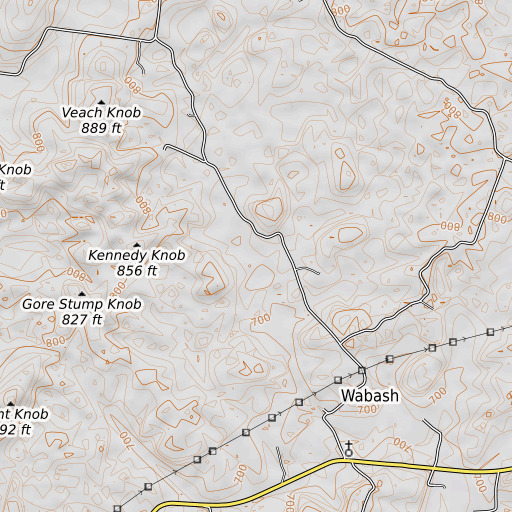 OpenTopoMap map of Cave Spring, KY