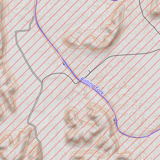 OpenTopoMap map of Cedar Creek, KY