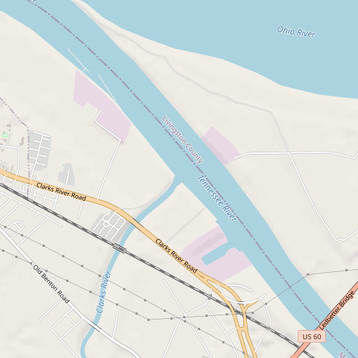 OpenStreetMap map of Clarks River, KY