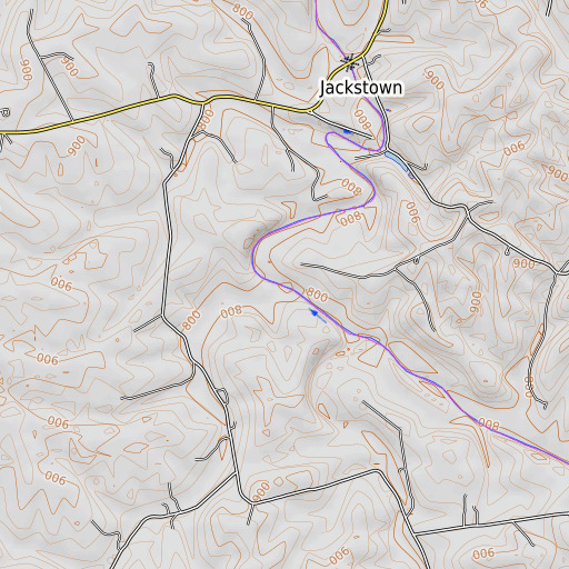 OpenTopoMap map of Clear Creek, KY