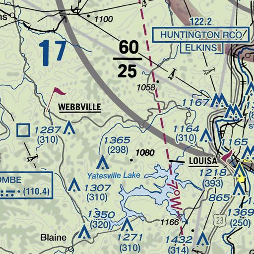 FAA VFR chart of Coal Branch, KY