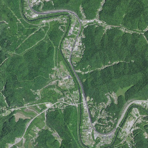 Aerial imagery of Coldwater Branch, KY