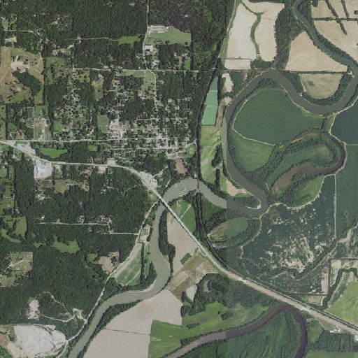 Aerial imagery of Fall Creek, AR