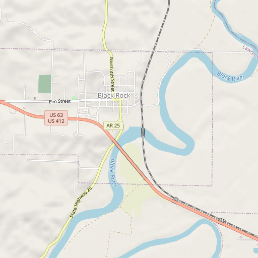 OpenStreetMap map of Fall Creek, AR