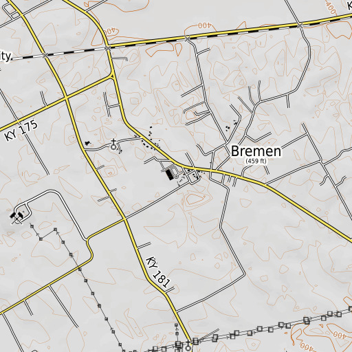 OpenTopoMap map of Consolidated School, KY