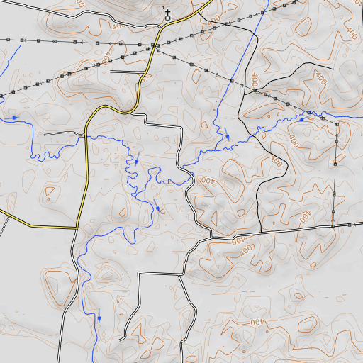 OpenTopoMap map of Cook Spring Branch, KY