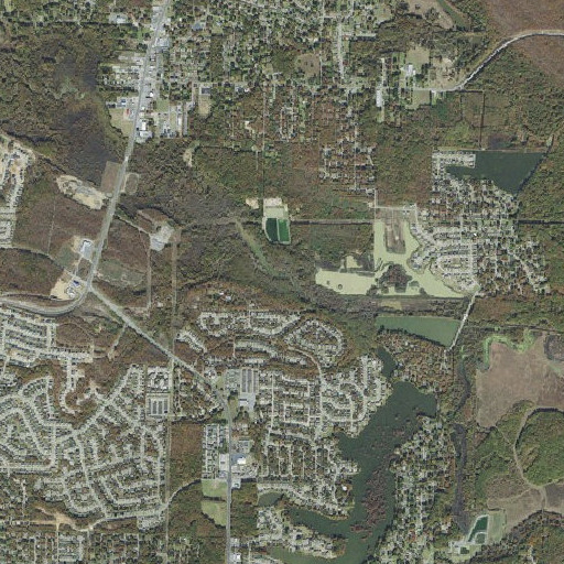 Aerial imagery of Fears Lake, AR