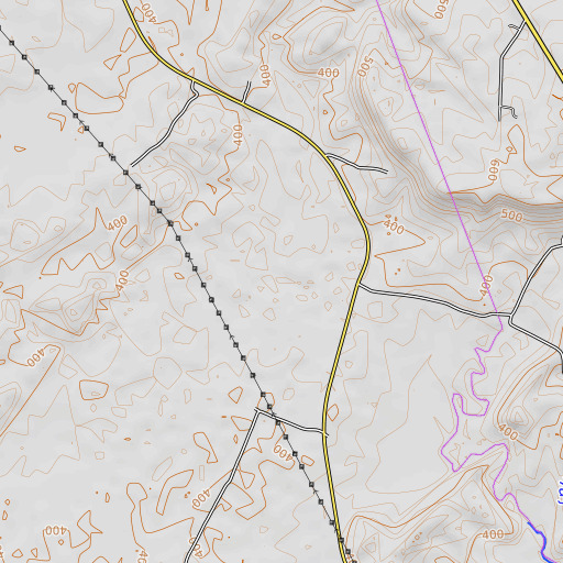 OpenTopoMap map of Cox Spring Branch, KY