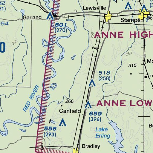 FAA VFR chart of Field Bayou, AR