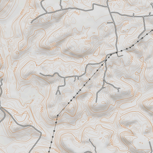 OpenTopoMap map of Decker School, KY