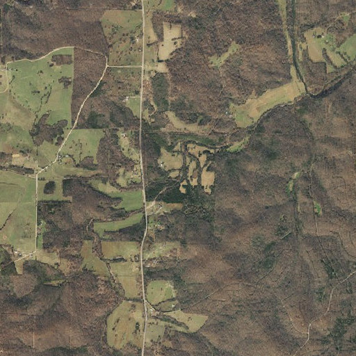 Aerial imagery of Flat Branch, AR