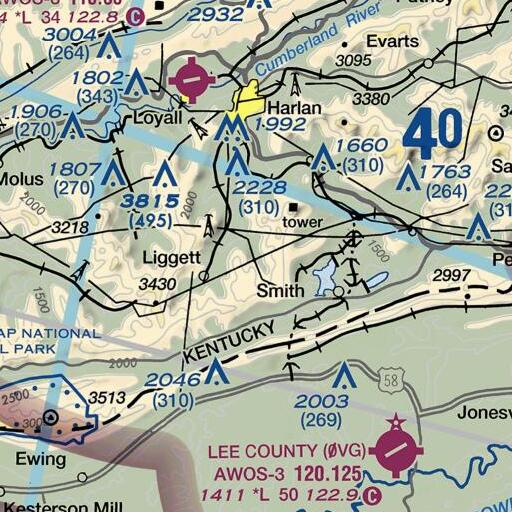 FAA VFR chart of Farmers Branch, KY