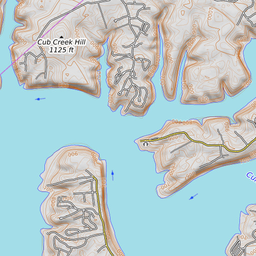 OpenTopoMap map of Faubush Creek, KY