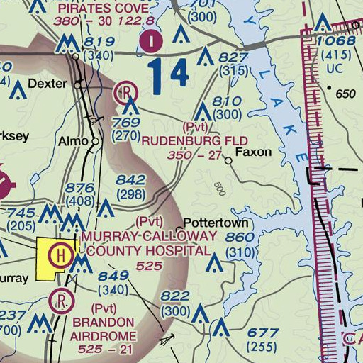 FAA VFR chart of Faxon School, KY