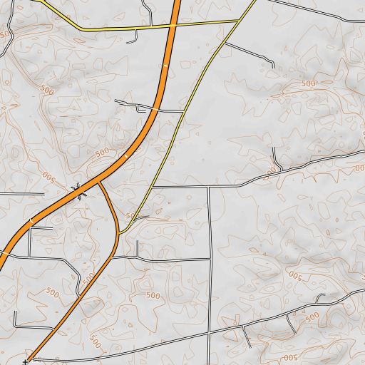OpenTopoMap map of Faxon School, KY