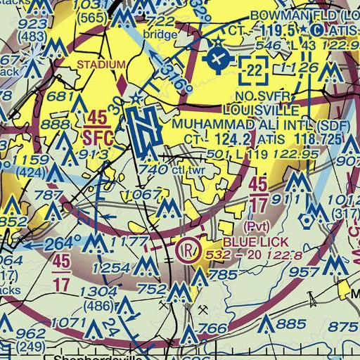 FAA VFR chart of Fishpool Creek, KY