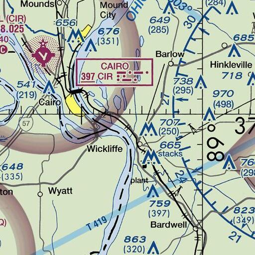 FAA VFR chart of Flat Pond, KY