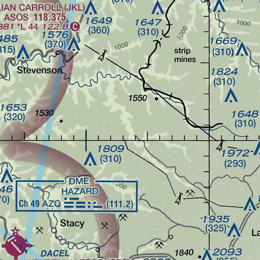 FAA VFR chart of Garden Branch, KY