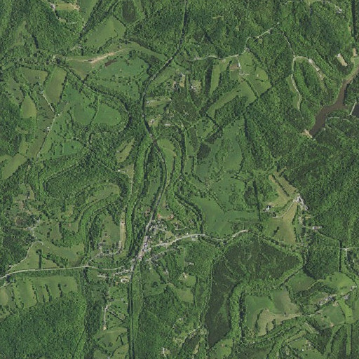 Aerial imagery of Hall Branch, KY