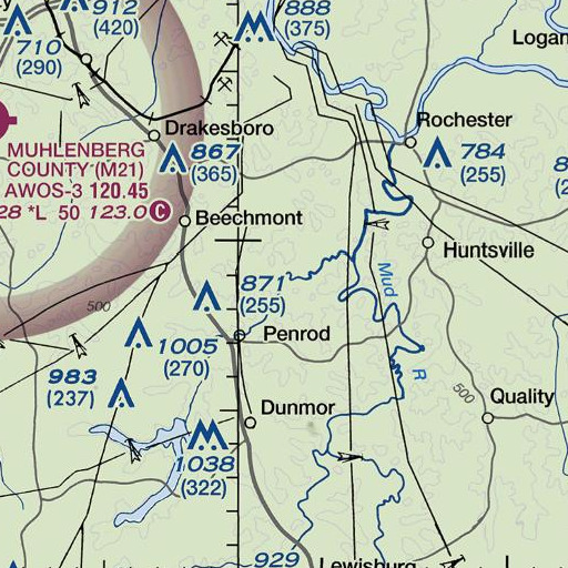 FAA VFR chart of Hazel Creek, KY