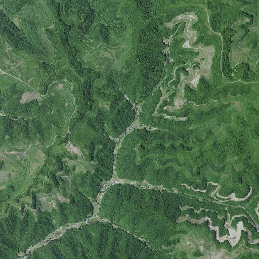 Aerial imagery of Henroost Fork, KY
