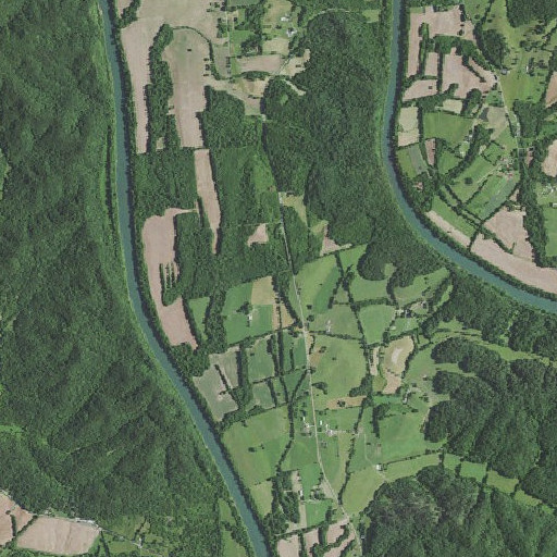Aerial imagery of Irish Bottom School, KY