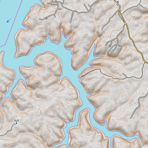 OpenTopoMap map of Jacks Branch, KY