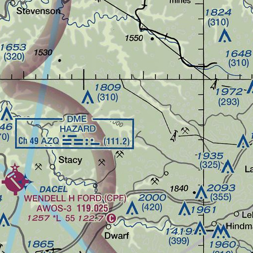 FAA VFR chart of Jakes Branch, KY