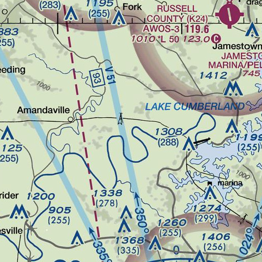 FAA VFR chart of Jim Creek, KY