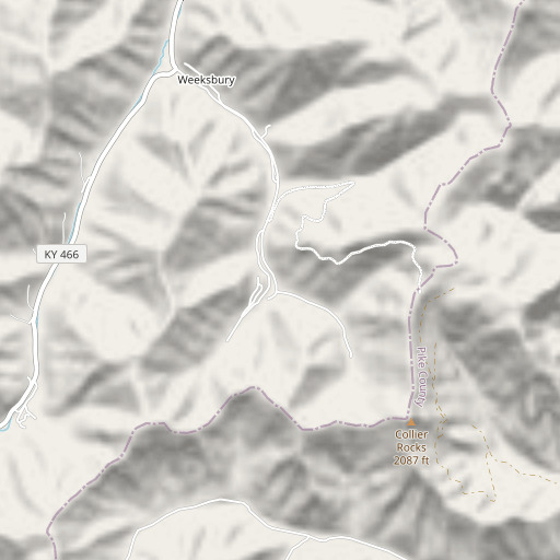 OpenStreetMap map of Johns Fork, KY