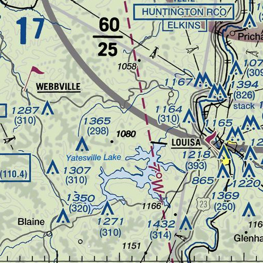 FAA VFR chart of Johnson Branch, KY