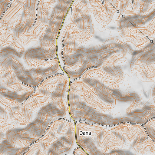 OpenTopoMap map of Johnson Fork, KY