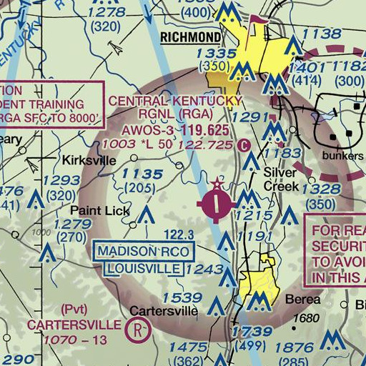 FAA VFR chart of Jones Branch, KY