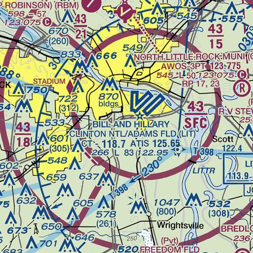 FAA VFR chart of Granite Mountain School, AR