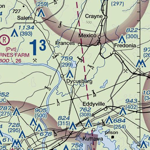 FAA VFR chart of Larping Spring, KY