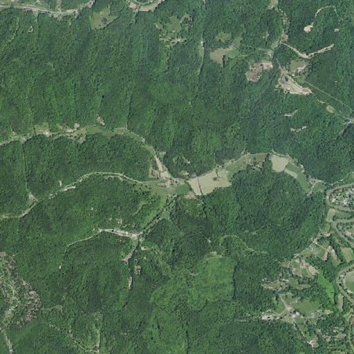 Aerial imagery of Lime Branch, KY