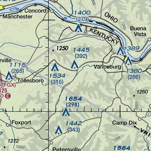 FAA VFR chart of Little Branch, KY