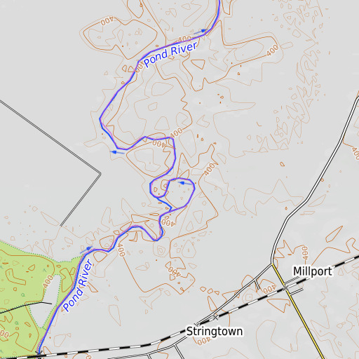 OpenTopoMap map of Log Creek, KY