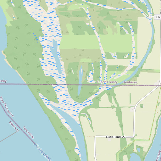 OpenStreetMap map of Long Slough, KY