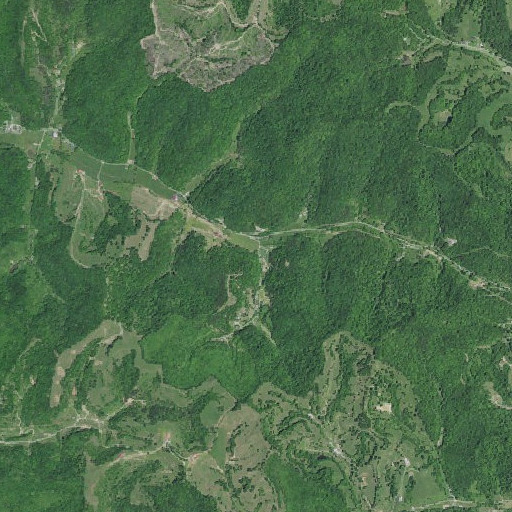 Aerial imagery of Mary Branch, KY