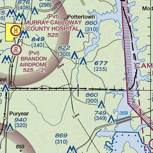 FAA VFR chart of McCullough Fork, KY
