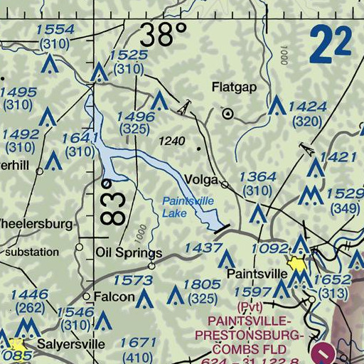 FAA VFR chart of McKenzie Branch, KY