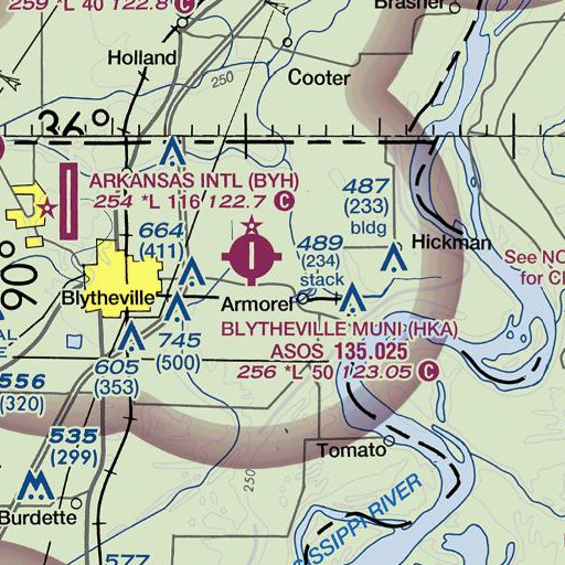 FAA VFR chart of Haraway School, AR