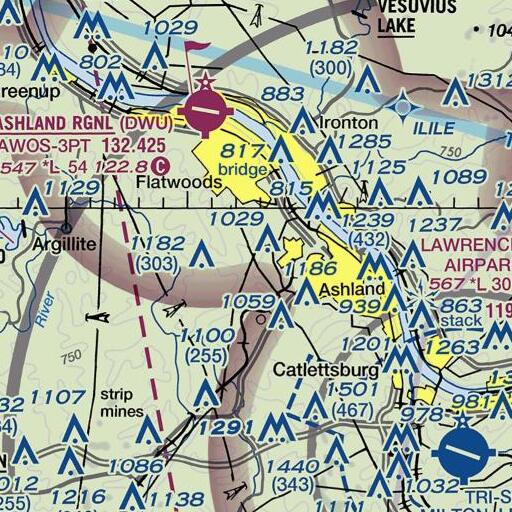 FAA VFR chart of Muddy Branch, KY